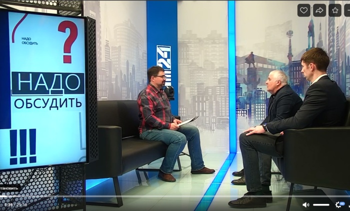 Анатолий Гольцов в студии программы "Надо обсудить"